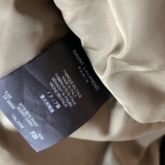 💚 Saint Laurent Green Padded Bomber Jacket - Picture 9 of 12